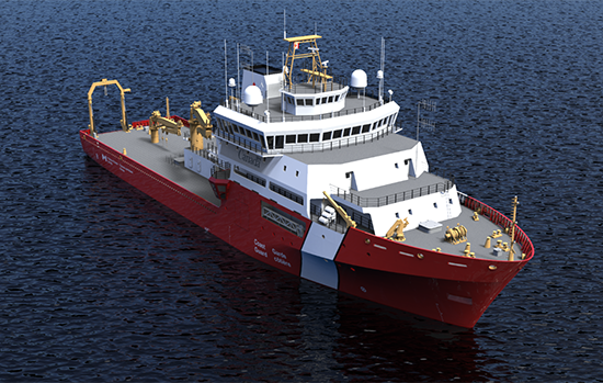 Offshore oceanographic science vessel