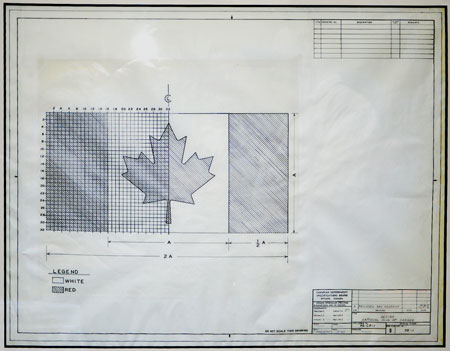 The original specifications for the Canadian flag.